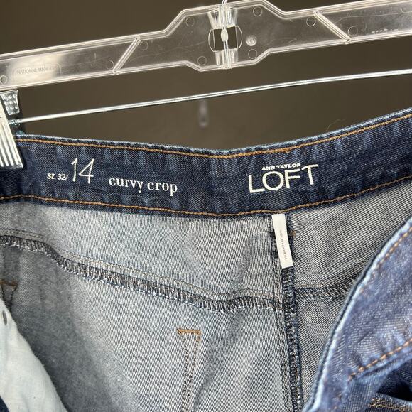 Ann Taylor Loft Curvy Cropped Jeans - Size 14 - Picture 3 of 3